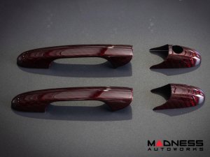 FIAT 500 Exterior Door Handle Kit - Carbon Fiber - Red Candy